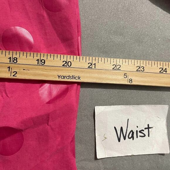 Trisha Tyler Size Petite Large Pink Polka Dot Button Up Top Dopamine Barbiecore - Picture 9 of 10